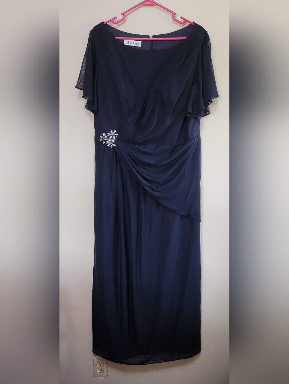 JJ's House Navy Constanza Mother Of Bride Formal Dress Sz 18W 312283 NWT